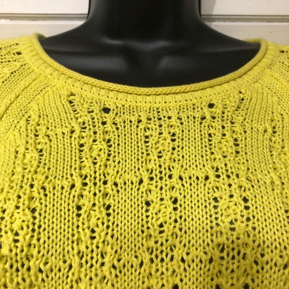 Anthropologie Sparrow | Yellow Open Knit Sweater - Picture 4 of 8